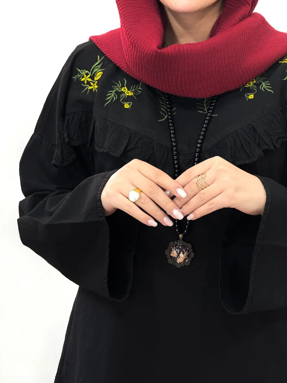 مانتو لینن گلدوزی ساغر